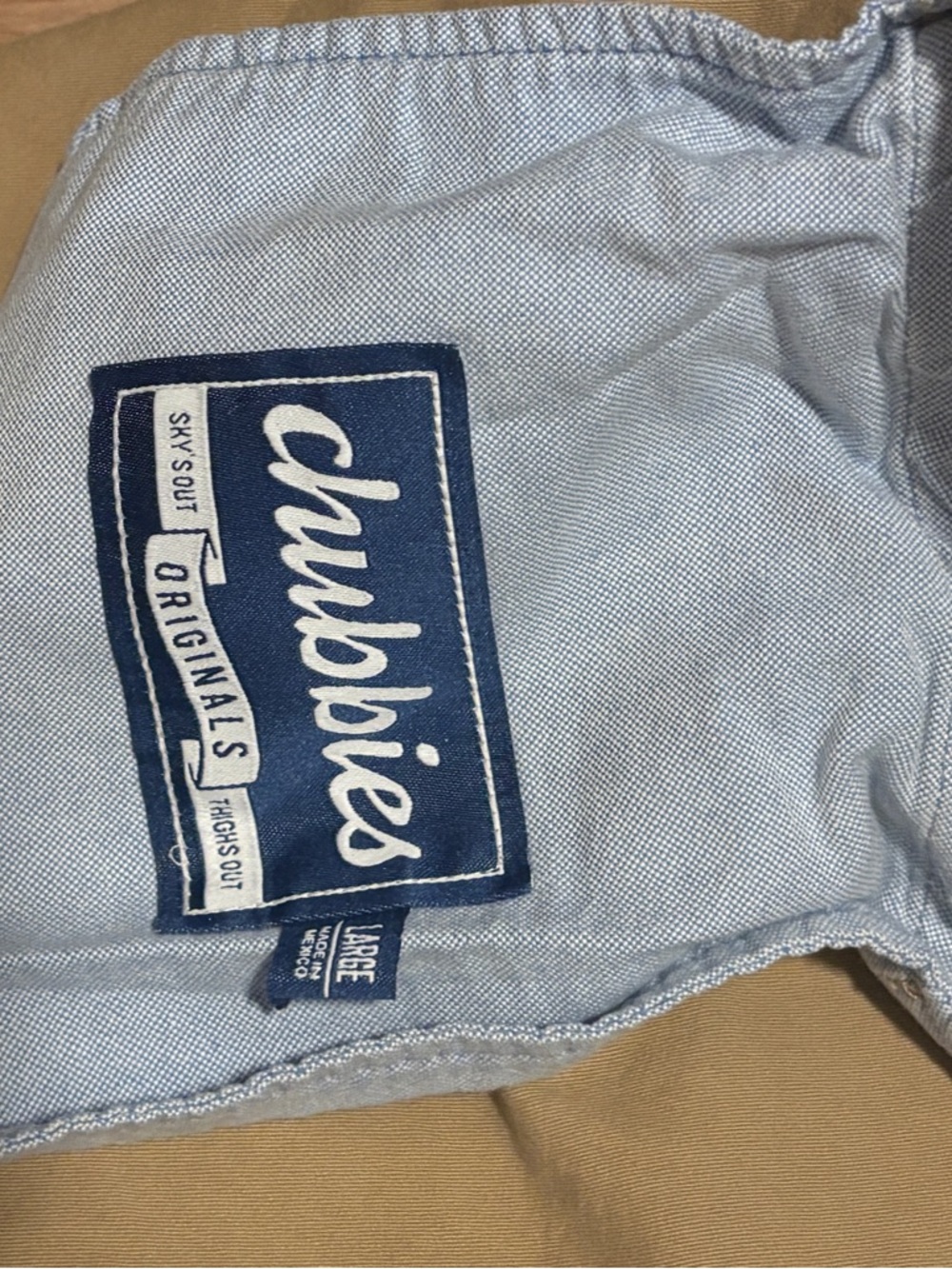 Chubbies Size L Khaki Shorts 5in